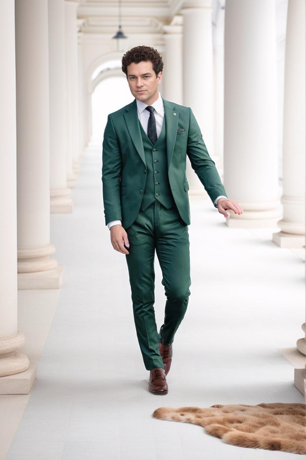 Traje a Medida Hombre Verde, Traje a Medida Hombre 3 Piezas
