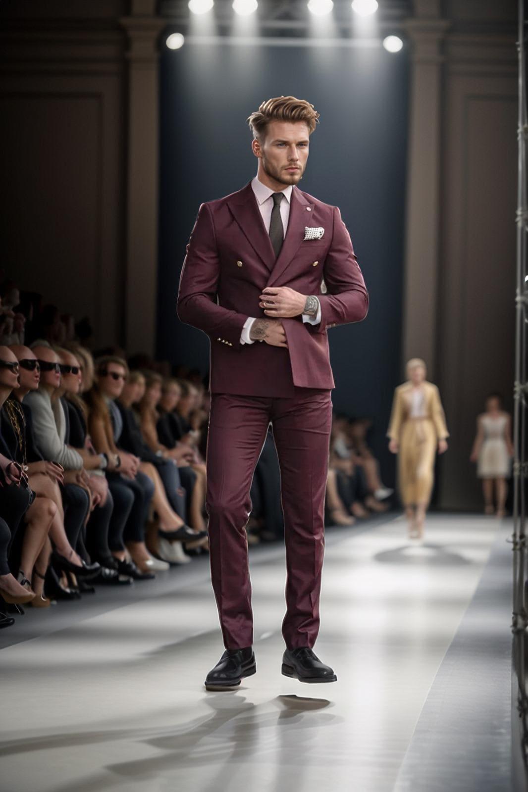 Traje a Medida Rojo Cereza, Traje Slim Fit a Medida