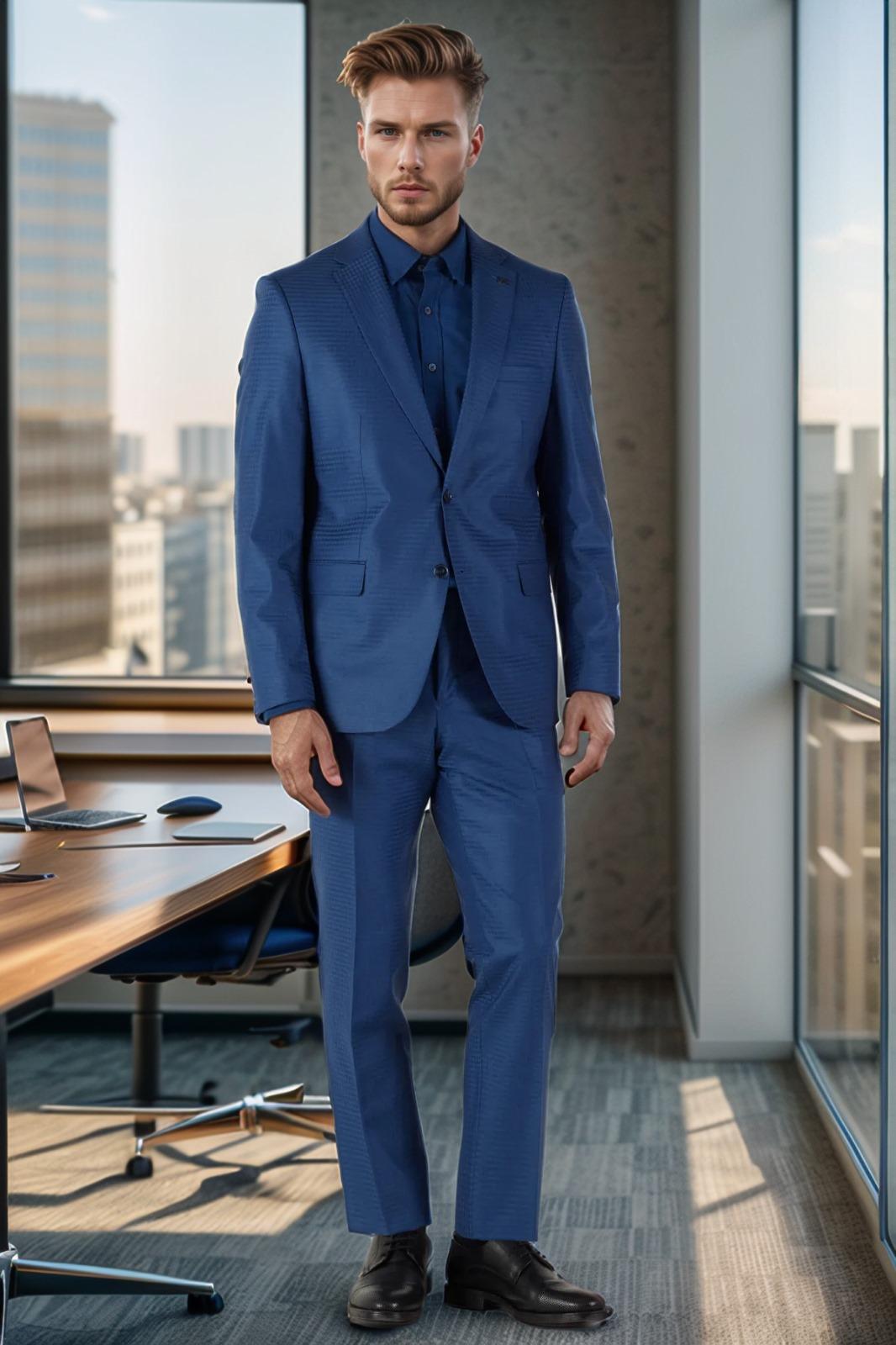 Make a Statement with a Custom Blue Tuxedo: A Bold Choice for Any Occasion