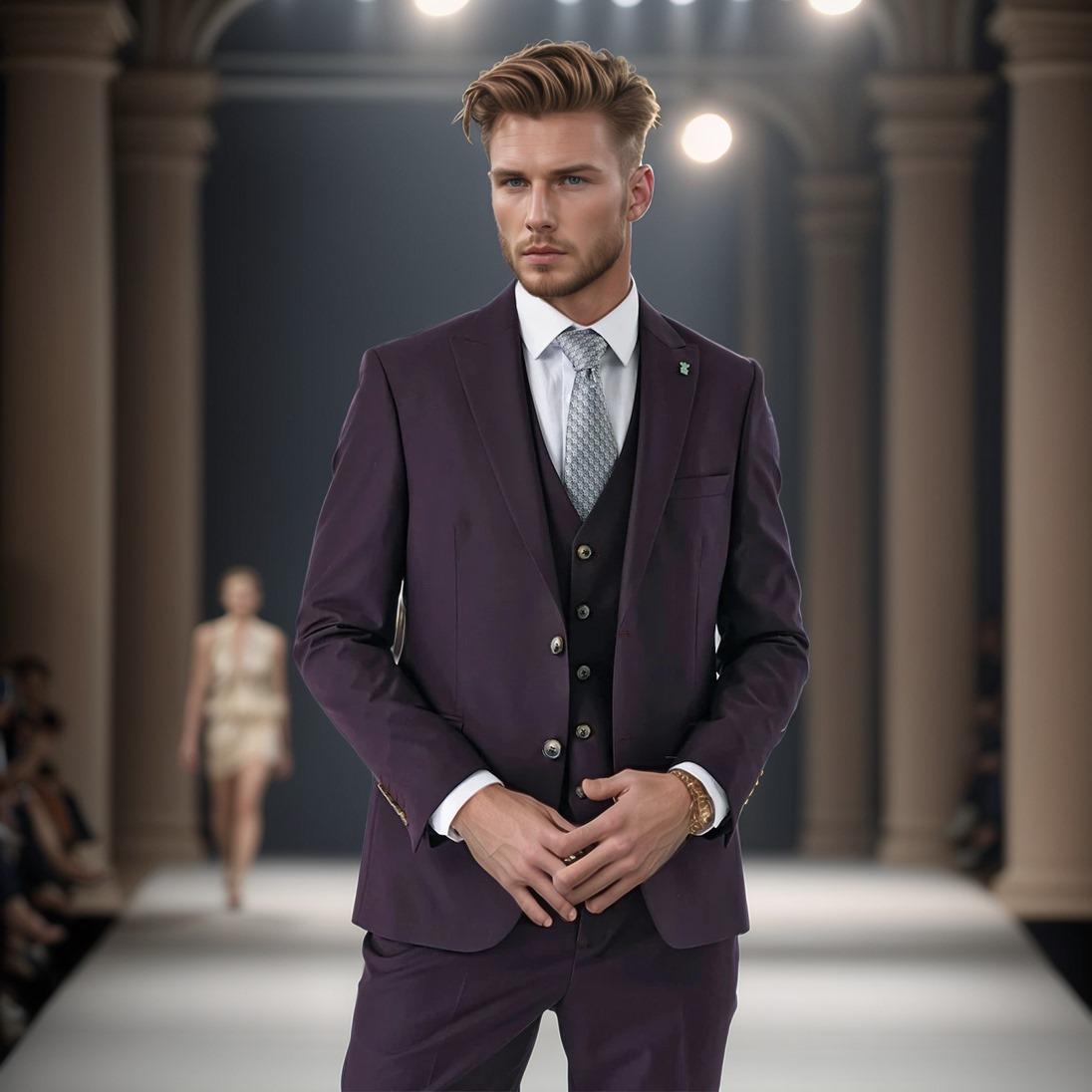 Elevate Your Look with a Custom Purple Men's Suit