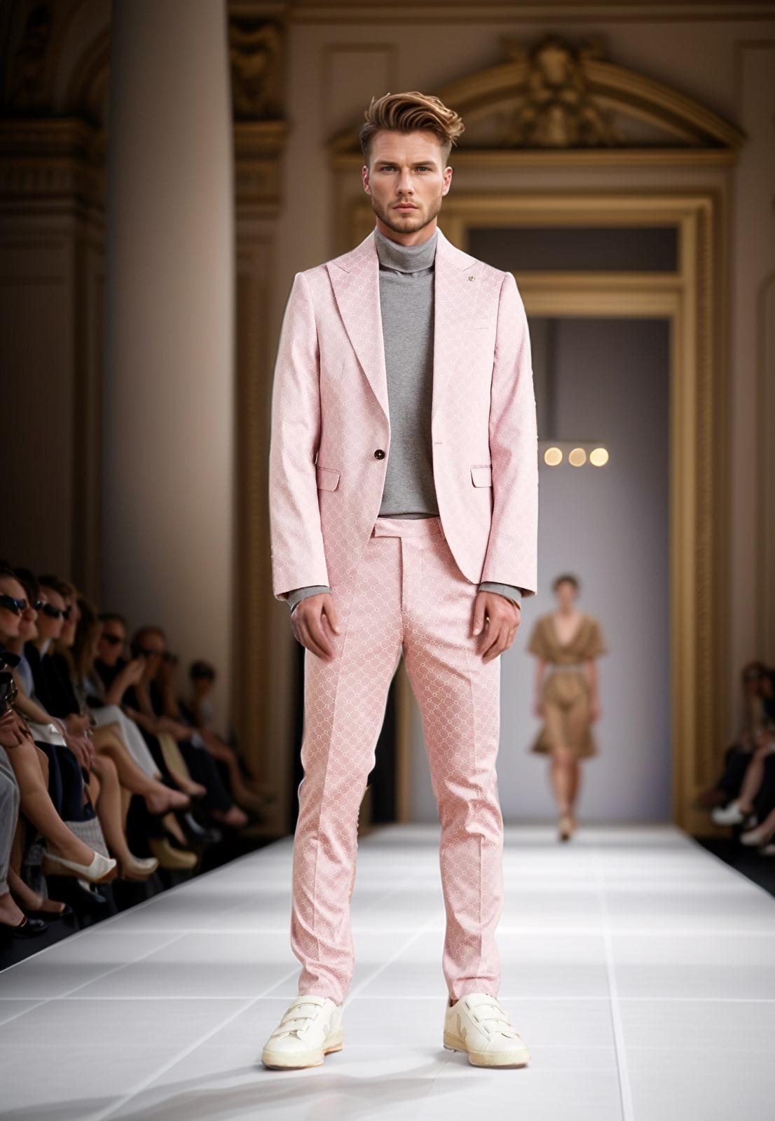 "Stand Out in Style with a Custom Pink Men's Suit"