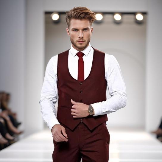 "Make a Bold Statement with a Custom Red Men's Suit"